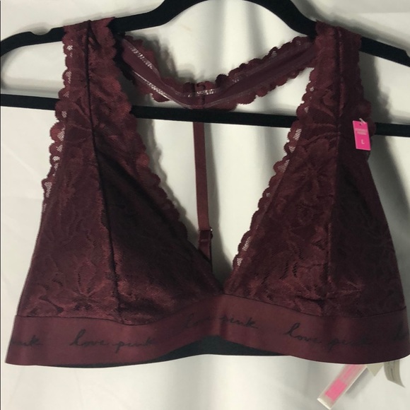 PINK Victoria's Secret Other - 🆕 PINK Burgundy Lace Bralette